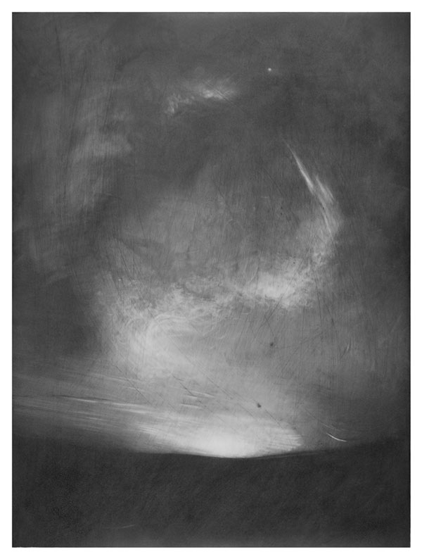Unnamed Landscape #9, Graphite on Drafting Film, 12 ¼" x 9", 2007