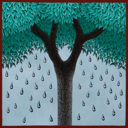 Anthonly Pessler - Tree #1, Oil on Panel, 6" x 6", 2013